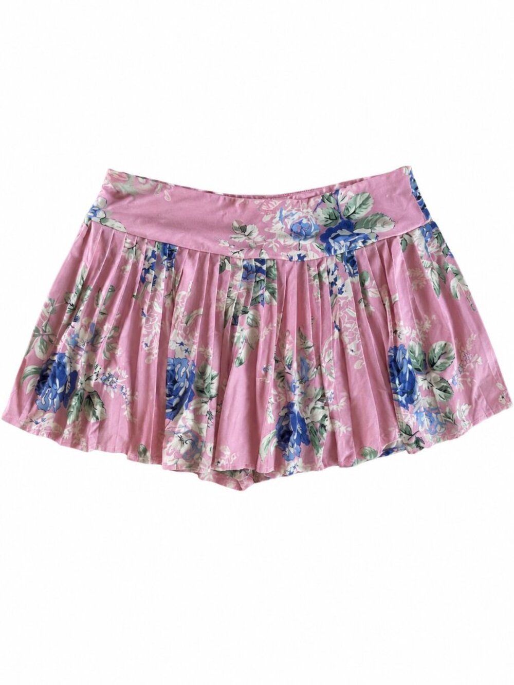 Laura Ashley Golf & Tennis Pink Floral Pleated Skort Large Shorts Pockets
